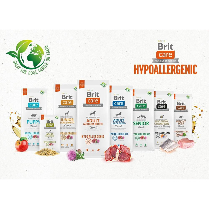 Сухий корм Brit Care Hypoallergenic Senior з ягнятиною для літніх собак, 12 кг