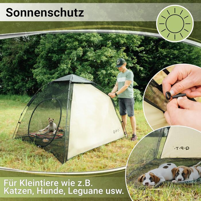 Набір для вигулу цуценят/котів на вулиці, великий вольєр для собак та котів, розкладний вольєр з міцної сітки, знімний сонцезахист, система Pop-up