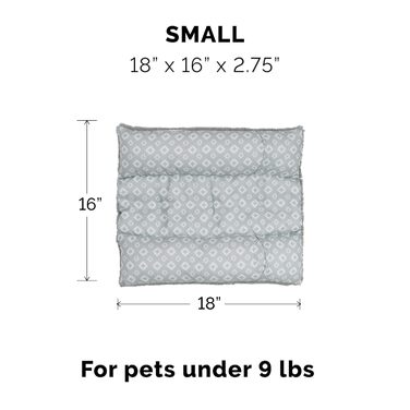 Килимок-ліжко для собак Furhaven Trail Pup S, портативний, з сумкою, для подорожей, миючий, складаний, блакитно-сірий (Aqua/Granitgrau), 46x41x7 см