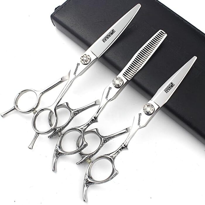 Професійний набір для стрижки волосся (3 шт.): ножиці для стрижки, ножиці для розрідження, моделюючі ножиці