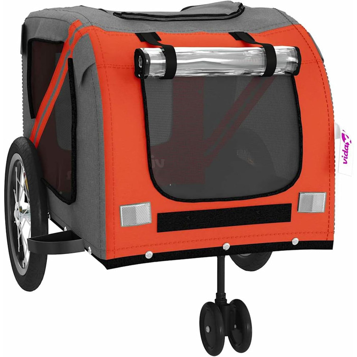 Фархач-причіп для собак Tidyard, водостійкий, з ПВХ-дах, міцна платформа, відбивачі та прапор для велосипеда, для прогулянок та активного відпочинку з маленькими собаками