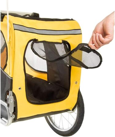 Причіп для собак M-Wave, складаний, з дощемiнком, для велосипеда, до 30 кг, STALWART PET