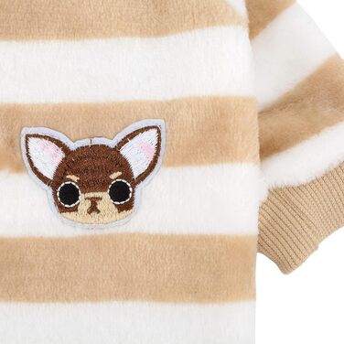 Теплий зимовий пуловер для собак ZUNEA: флісова куртка для цуценят, тепла сорочка для чихуахуа, котів, собак, дівчаток та хлопчиків, коричнева, розмір L