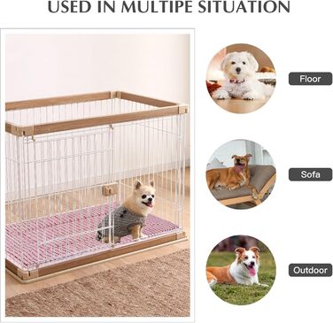 Ортопедичний лежак для собак BVAGSS, м'який килимок для собак, теплий лежак для собак маленьких, середніх та великих порід XH079 (60x45x4 см, рожевий)