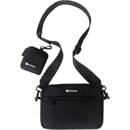 Сумка для ласощів для собак COOWONE - водонепроникна сумка для прогулянок з інтегрованим диспенсером для пакетів, чорна