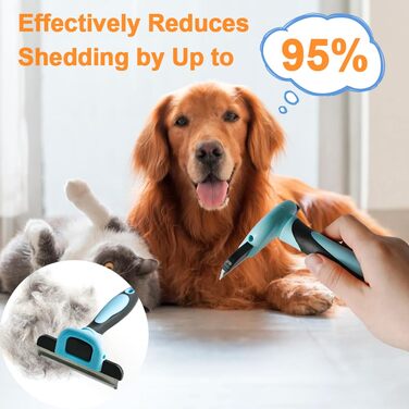 Щітка для собак та котів Ram® для видалення шерсті та підшерстя (двостороння)