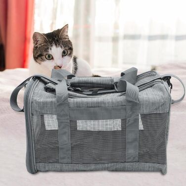Транспортна сумка для котів Muelodsic: складана, дихаюча сітка, водонепроникна, містка