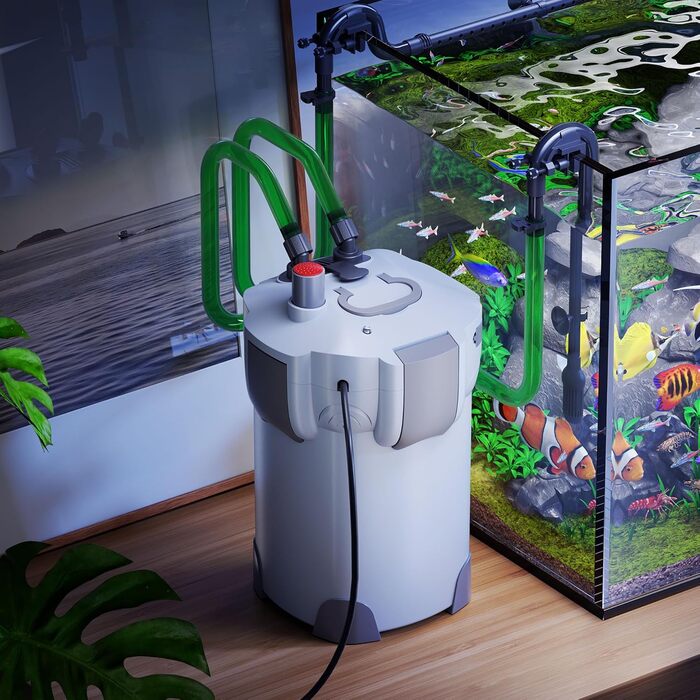 Акваріумний зовнішній фільтр SunSun HW-403B з УФ-лампою 9 Вт, 1400 л/год, 3 ступені фільтрації