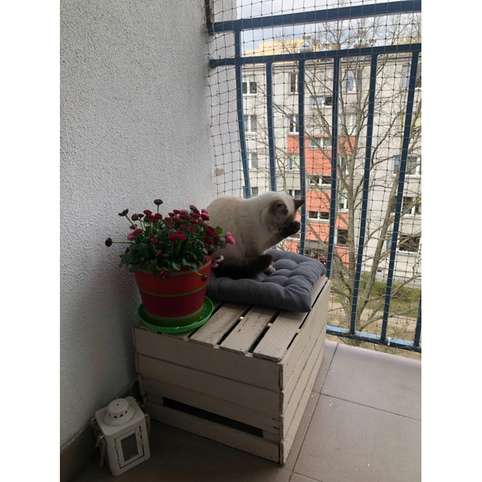 Захисна сітка на балкон Premium (набір 8х3м), посилена дротом, 110 г/м², Linarem