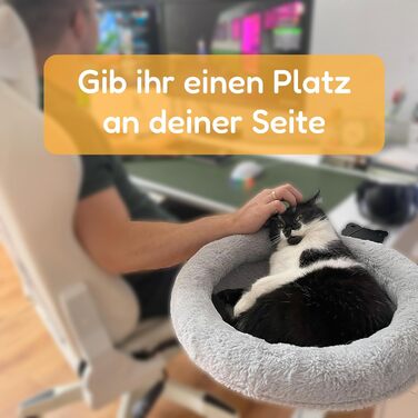 Стол для дому та офісу PetNovia з котячим будиночком - зручний, стійкий та миючий. Нова, посилена модель