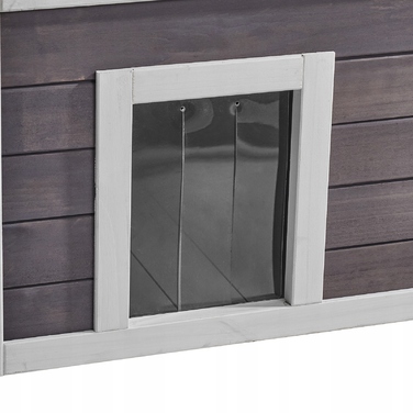 Двоповерховий дерев'яний будинок для котів VEVOR для вулиці, 75x75,1x82 см