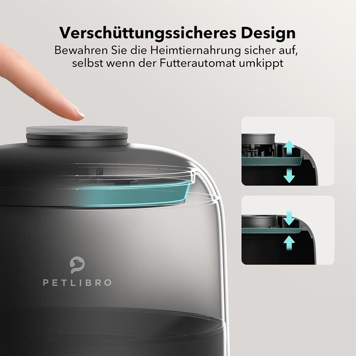 Автоматична годівниця для котів PETLIBRO з Wi-Fi чорна