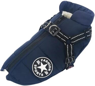 Зимова куртка для собак середніх та великих порід, теплий халат з шлейкою, водонепроникна куртка для Лабрадора, одяг для Чихуахуа та Французьких бульдогів, розмір 5X (S, L)