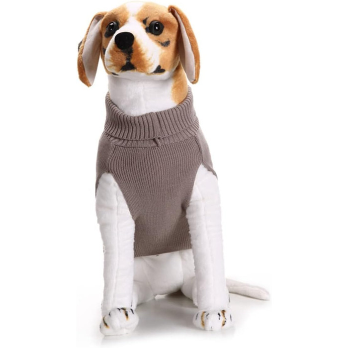 В'язаний пуловер для собак Angoily - теплий одяг для домашніх тварин, зимова колекція, великий дизайн, зручний для собак сірого кольору