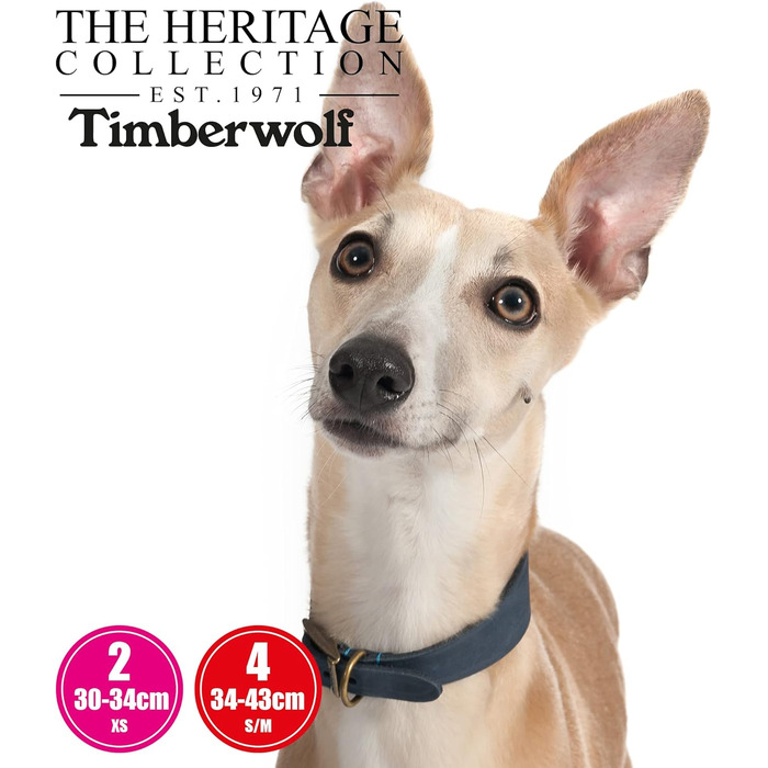 Льоняний нашийник для собаки Ancol Timberwolf, малинового кольору, 34-43 см