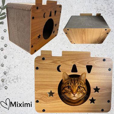 Дім-кіготник для котів Stars Klein - екологічні меблі з картону, легкі, стабільні, компактні. Ідеально для маленьких квартир та котів будь-якого віку