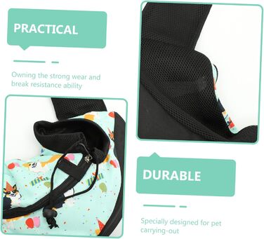 Сумка-переноска для собак та котів Housoutil - зелена, 44x26x2 см, для подорожей та прогулянок