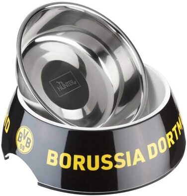 Миска для котів та собак HUNTER Melamin BVB, 160 мл, чорний/жовтий