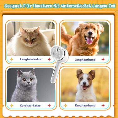 Двокомпонентна щітка для котів з парою, 2 шт. Щітка для котів та собак з розпилювачем, знімна, портативна. Підходить для короткої та довгої шерсті, видалення шерсті та догляду (білий)