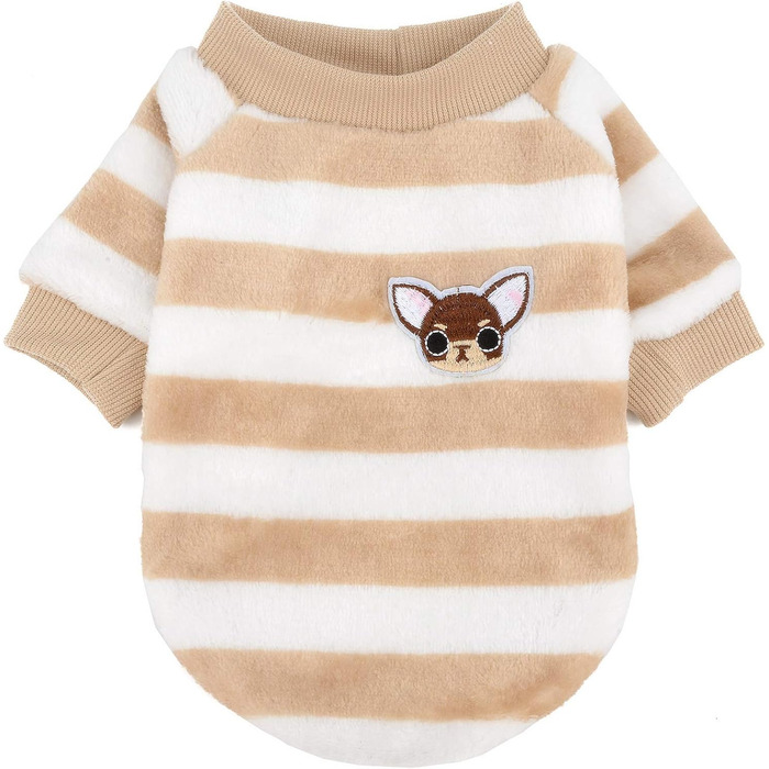 Теплий зимовий пуловер для собак ZUNEA: флісова куртка для цуценят, тепла сорочка для чихуахуа, котів, собак, дівчаток та хлопчиків, коричнева, розмір L