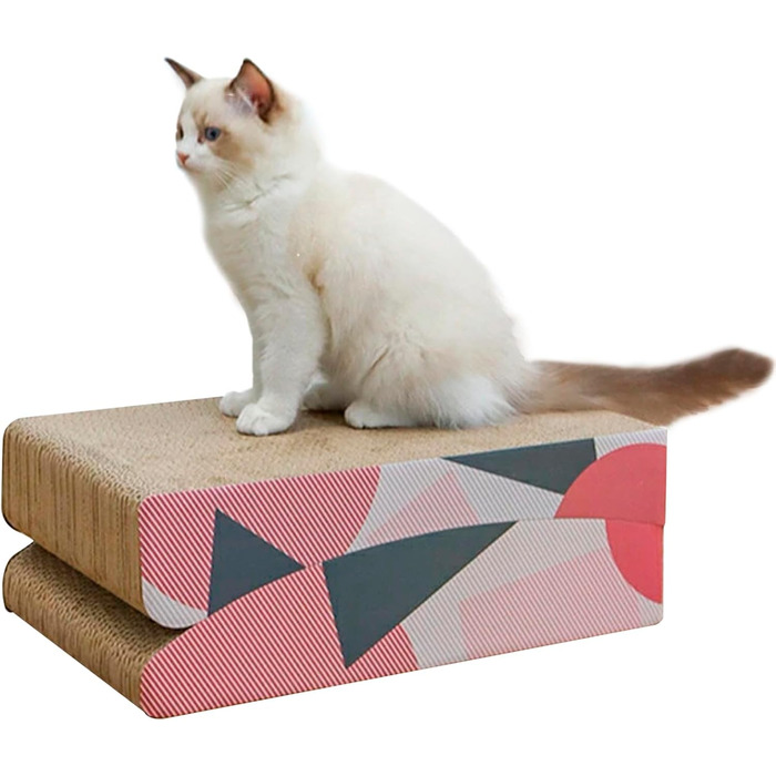 Casa Pura Килимок-книжка для котів з картону, 25 x 40 x 15 см - ідеально для точіння кігтів, ігор та відпочинку