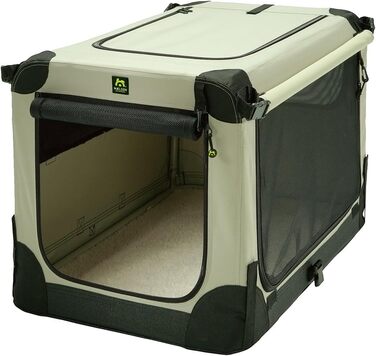 Складаний контейнер-переноска для собак Maelson Soft Kennel, бежевий, розмір S, 72x52x51 см