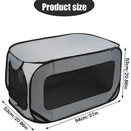 Транспортна переноска для собак та котів, складана Pop-Up, 94x53x53 см, Oxford, фіолетовий