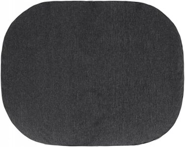 Матрац для собак овальної форми, 87x68x15 см, чорний - водонепроникний, кухонний, для собак маленьких, середніх та великих порід.