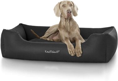 Лягу для собак Knuffelwuff Sidney, чорний, M-L, 85 x 63 см, знімний чохол, легко мити, для великих, середніх та маленьких собак