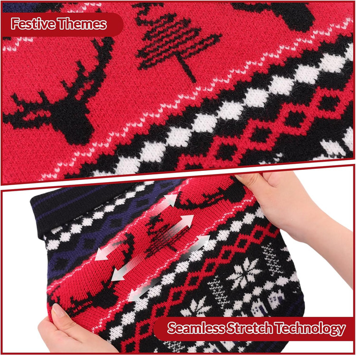 Світер для собак KONVINIT з різдвяним дизайном (XL, 62см), теплий різдвяний костюм для собак з оленями, сніжинками та ялинкою, зелений, ідеальний для зими