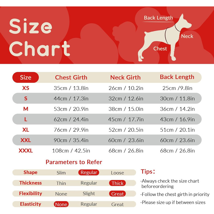 Зимовий одяг для собак, теплий зимовий одяг для маленьких собак, водонепроникний одяг для собак, одяг для собак чихуахуа (червоний, XS) XS (обхват шиї - 26 см, обхват грудей - 35 см) Червоний