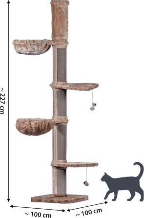 Котячий когтетоп Dobar® Premium з дерева, великий, 35x60x100 см (Biggy)