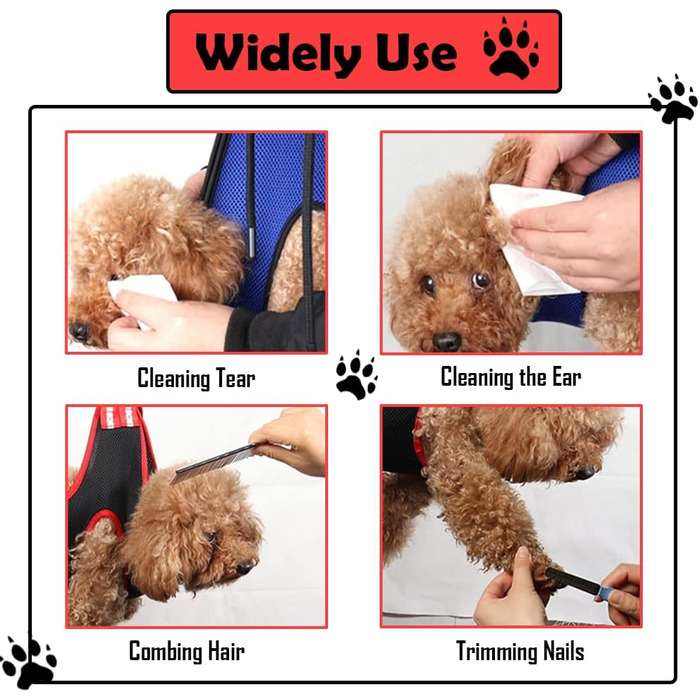 Набір для догляду за собаками 10-в-1: гамак, гребінець, триммер для нігтів, кріплення для машинки для стрижки, міцний, для грумінгу та купання собак (L/M/S) (L)
