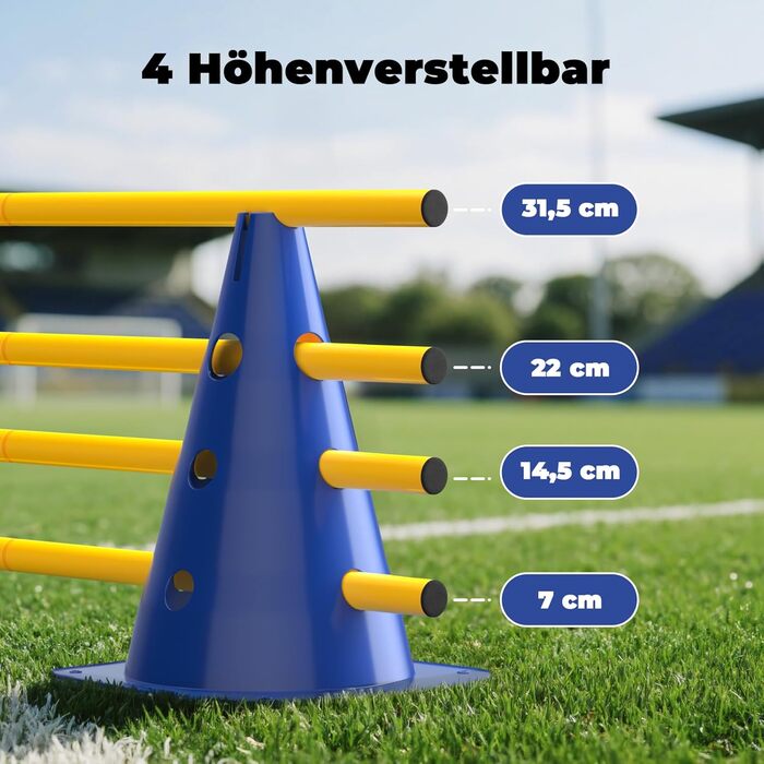 Набір фігур для аджиліті для собак, 12 кілків, 18 стійок, футбольне тренувальне обладнання, сумка в комплекті