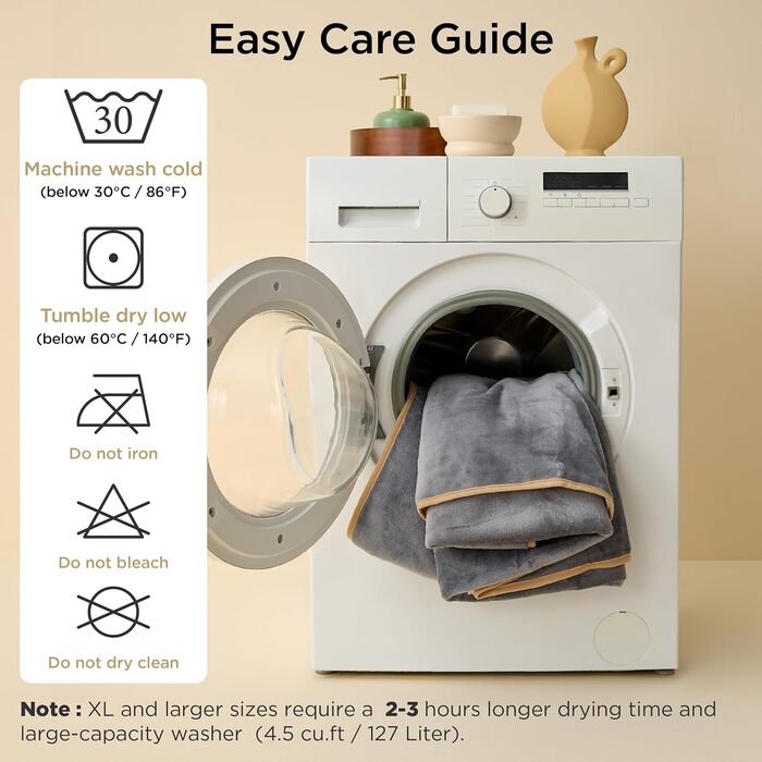 Водонепроникний коврик для собак середнього розміру 80x100 см, миючий, м'який, кремовий колір