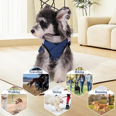 Зимовий теплий одяг для собак, куртка Kates Wetter, вітронепроникна, світловідбиваюча, флісова, з отвором для шлейки, тепла флісова жилетка для собак, розмір X, куртка для собак на блискавці, зимовий костюм для собак, зелений (L, блакитний)