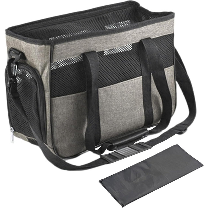 Сумка-переноска для собак маленьких порід, сіра | Безпечна подорож на природі, для відпочинку, кемпінгу, пікніків та прогулянок