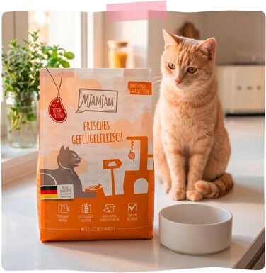 Сухий корм для котів-котят MjAMjAM Premium з птицею, беззерновий, 1.5 кг