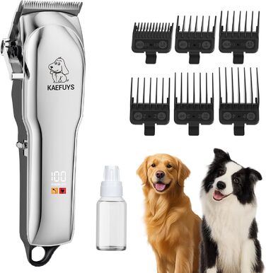 Професійна машинка для стрижки собак - бездротовий триммер для собак та котів, тиха, повний набір для грумінгу для густого хутра