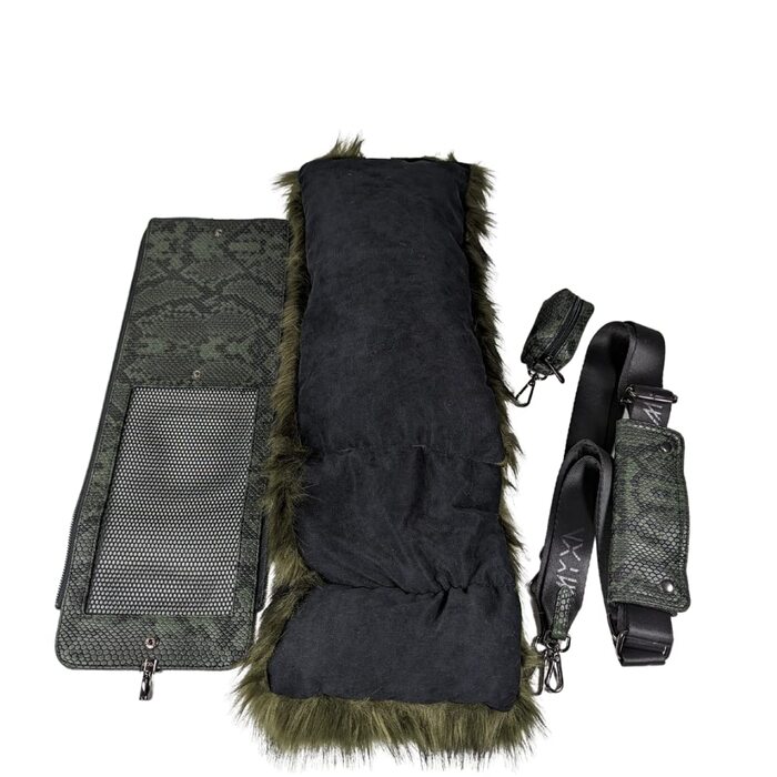 Сумка-переноска для собак MYXA Classi: зручна та стильна, з даховим сіткою та зовнішньою кишенею (Камуфляж, з ручками та сумочкою для жінок)