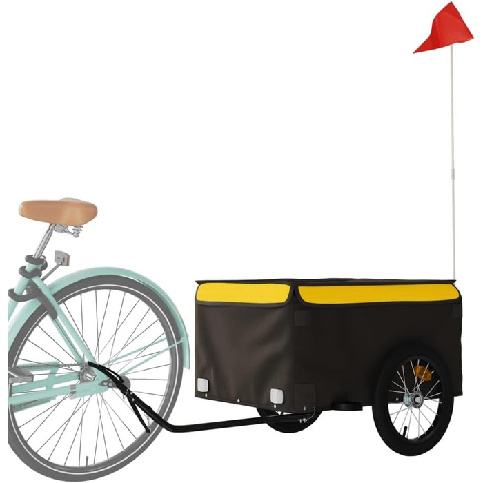 Причіп для собак Gecheer, 30 кг, жовтий (124 x 62.5 x 52 см)