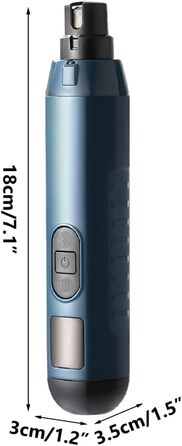 Шліфувальник для кігтів собак MiOYOOW з LED-підсвічуванням, 5 швидкостей, USB-зарядка, тихий, для собак та котів