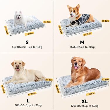 М'яке ортопедичне ліжко для собак DONWEI, 75x50x6 см, сірого кольору, знімний чохол, неслизьке, для клітки