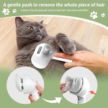 Парова щітка для котів Kurzhaar: видаляє шерсть та бруд, самоочисна, для короткої та довгої шерсті