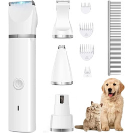 Мультитрим Про від Dr Pfoten: тиха професійна машинка для грумінгу собак 4-в-1, для догляду за лапами, анальним отвором та ділянками з ковтунами (1 шт.)