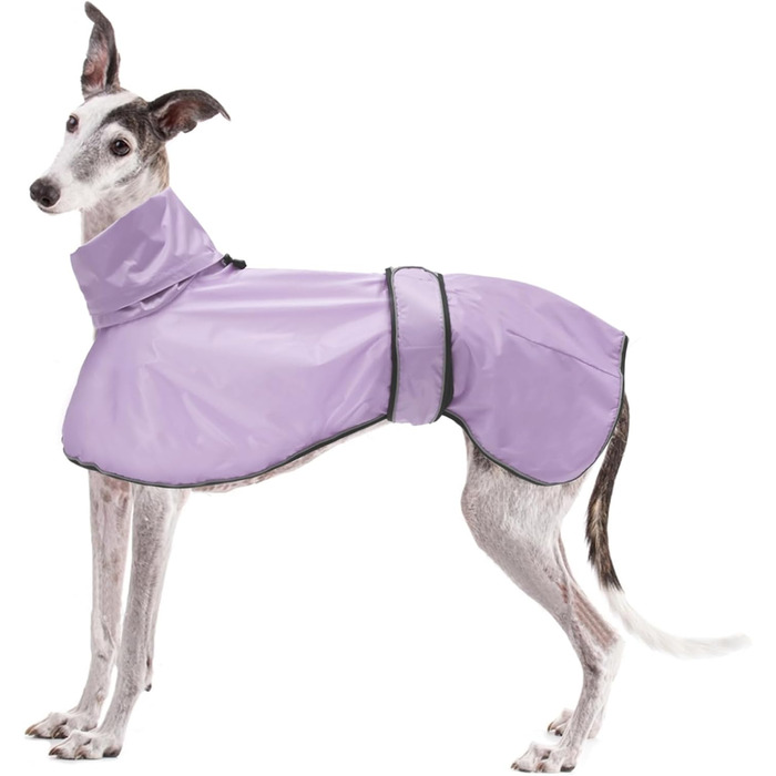 Водонепроникна куртка для породистих собак Віндхаунд, Грейхаунд, Лурчер, Віппет (L, XL, фіолетовий)
