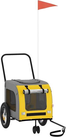 Брелок для велосипеда Oxford - жовто-сірий, вологостійкий, для собак, модель 93847