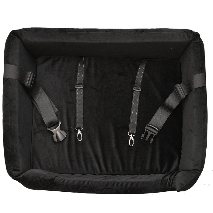 Автокрісло для собак та котів | Чорний велюр, розмір L (57x50 см)