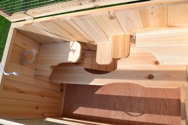 Клітка для дрібних тварин Mucola 60x35x42 см, 5-ярусна, дерев'яна, з відкидним верхом, для хом'яків, мишей