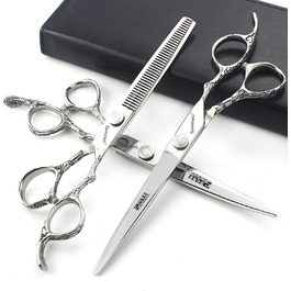 Професійні ножиці для перукарів 6/7 дюймів з візерунком троянд, комплект 3 шт. з японської нержавіючої сталі